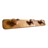 Vintage wooden heart coat rack
