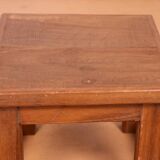 Table de chevet d’atelier en teck birman