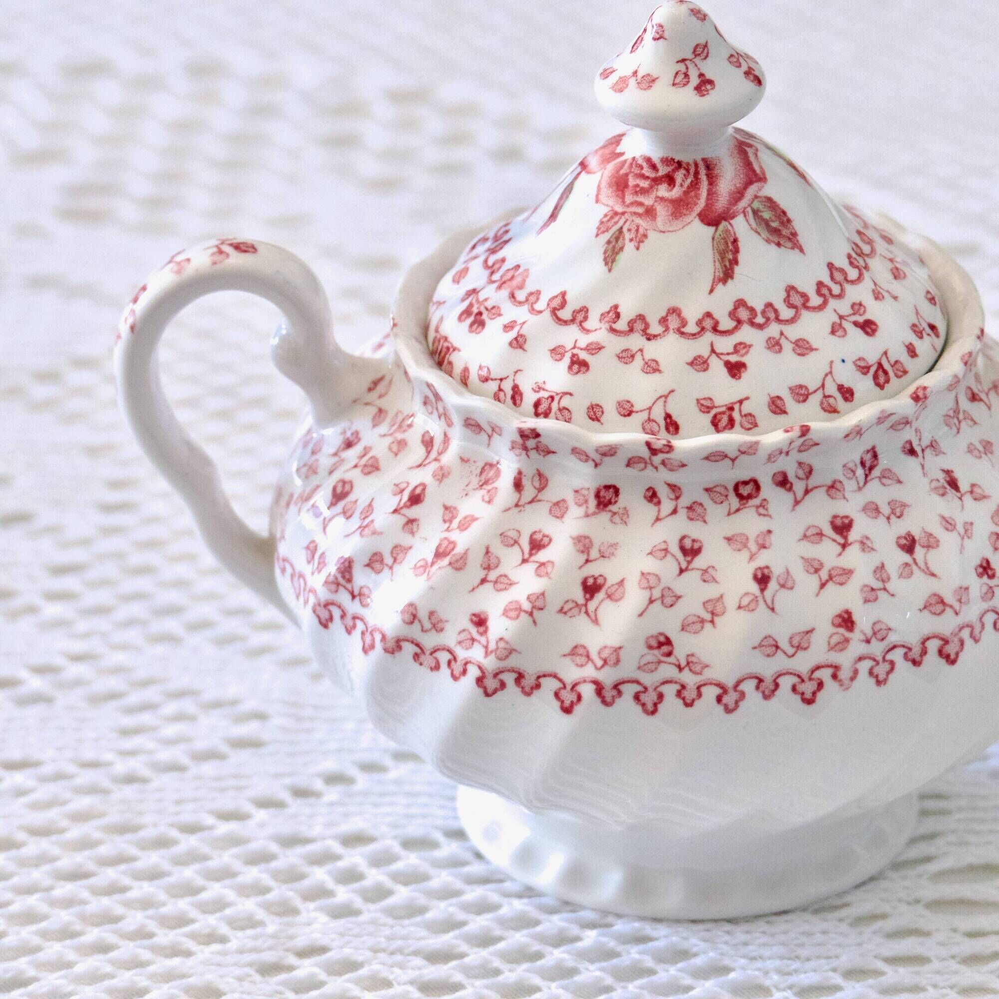 Johnson & Bros "Rose Bouquet" Antique Porcelain Coffee Set