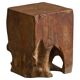 Table d'appoint sculpturale en bois d'orme massif 1970s