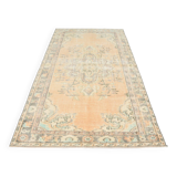5x8 Vintage Light Yellow & Cream Classic Turkish Rug, 148x247Cm
