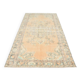 5x8 Vintage Light Yellow & Cream Classic Turkish Rug, 148x247Cm