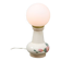 Mid-century Italian Floral Table Lamp in Ceramic and Opaline