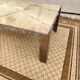 Wood chrome marble coffee table