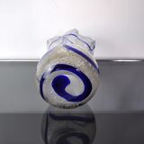 Blue seguso vase in murano glass, Italy, 1960