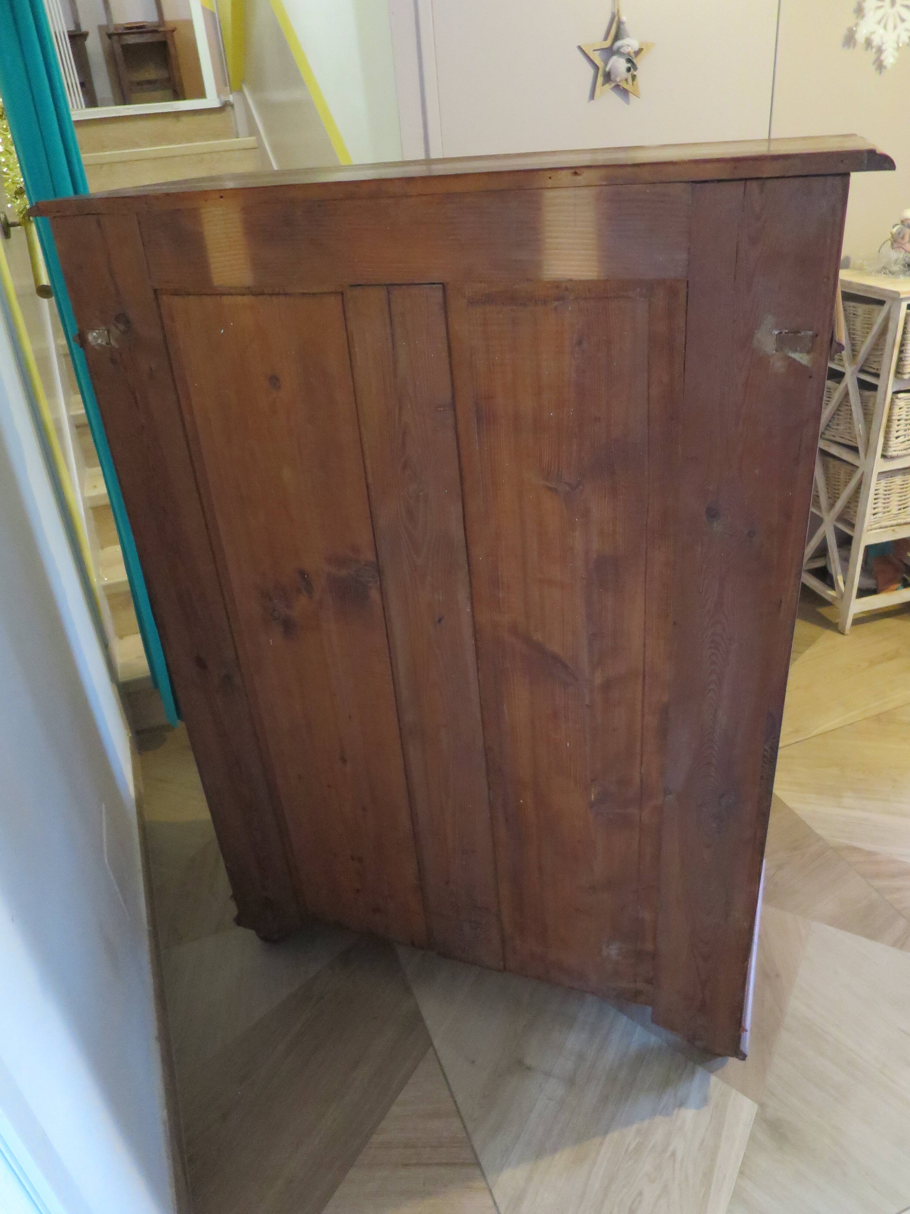 Bahut Buffet 1900 - Napoléon III - Placage noyer - 1 tiroir - 2 portes