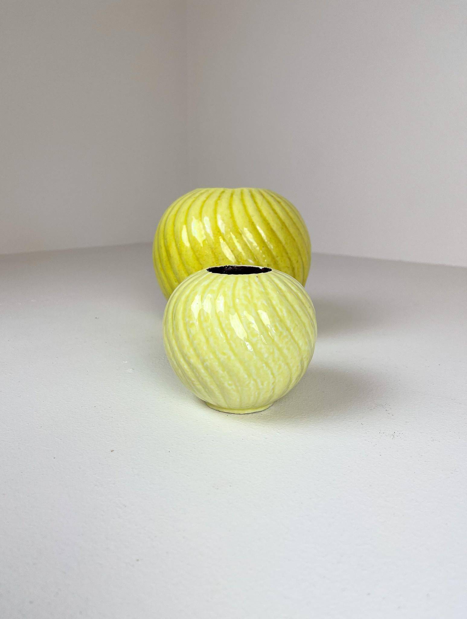 Rare pair of mid-century modern vases by Gunnar Nylund, Rörstrand, Sweden, 1940s.