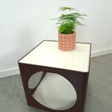 Table d'art Kubus Space Age Bruine
