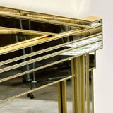 Large Vintage Horizontal Hollywood Regency Mirror by De Knudt, Belgium 1980