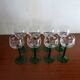 8 verres vin blanc d'Alsace gravés grappes de raisins Luminarc France
