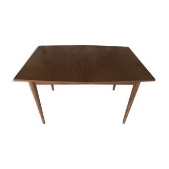 Scandinavian extension teak stretch table in butterfly ephardt by Meredew circa 60's