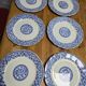 Flat plates Gien with blue patterns in perfect condition.