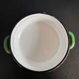 Plat creux en tôle émaillée vert