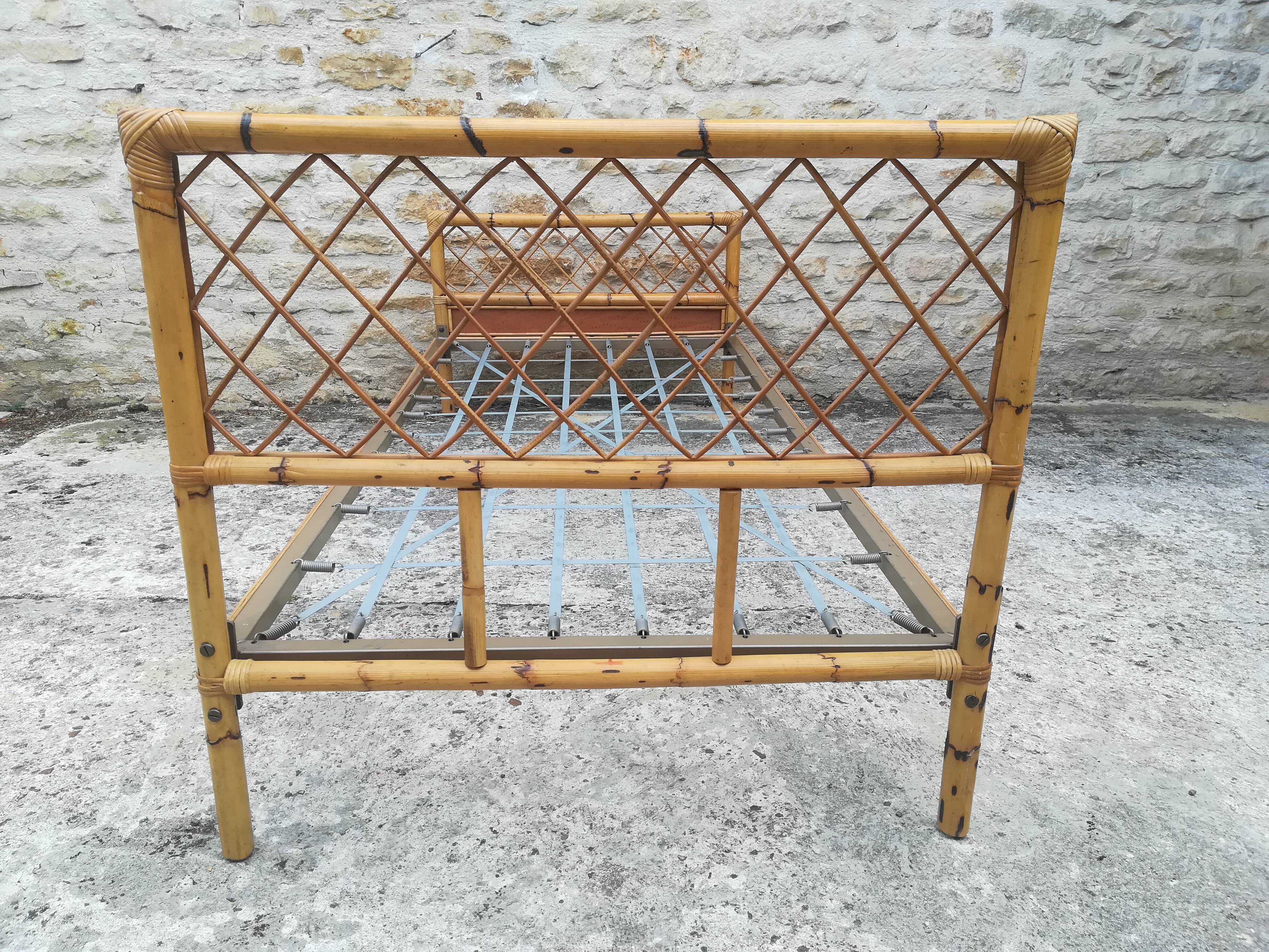 Bamboo and rattan bed