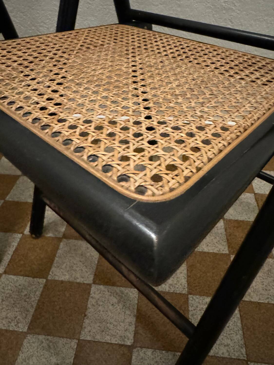 70s rattan cane folding chairs (X2)