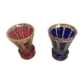 Verres en cristal coloré
