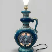 Vintage Glazed Ceramic Artistic Lamp (1960s/1970s)