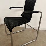 Lot de 8 chaises tubulaires, design d'Axel Bruchhäuser Tecta modèle D20 vintage