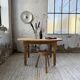 Oval farmhouse table oak 1960