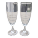 Lot de 2 flûtes à champagne / verres à dégustation gravés