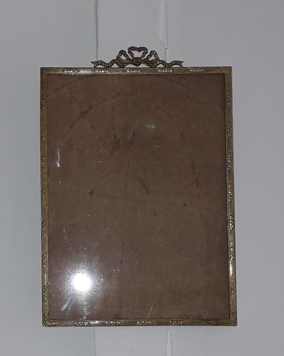 Mirror frame golden brass, Napoleon III 19x28cm