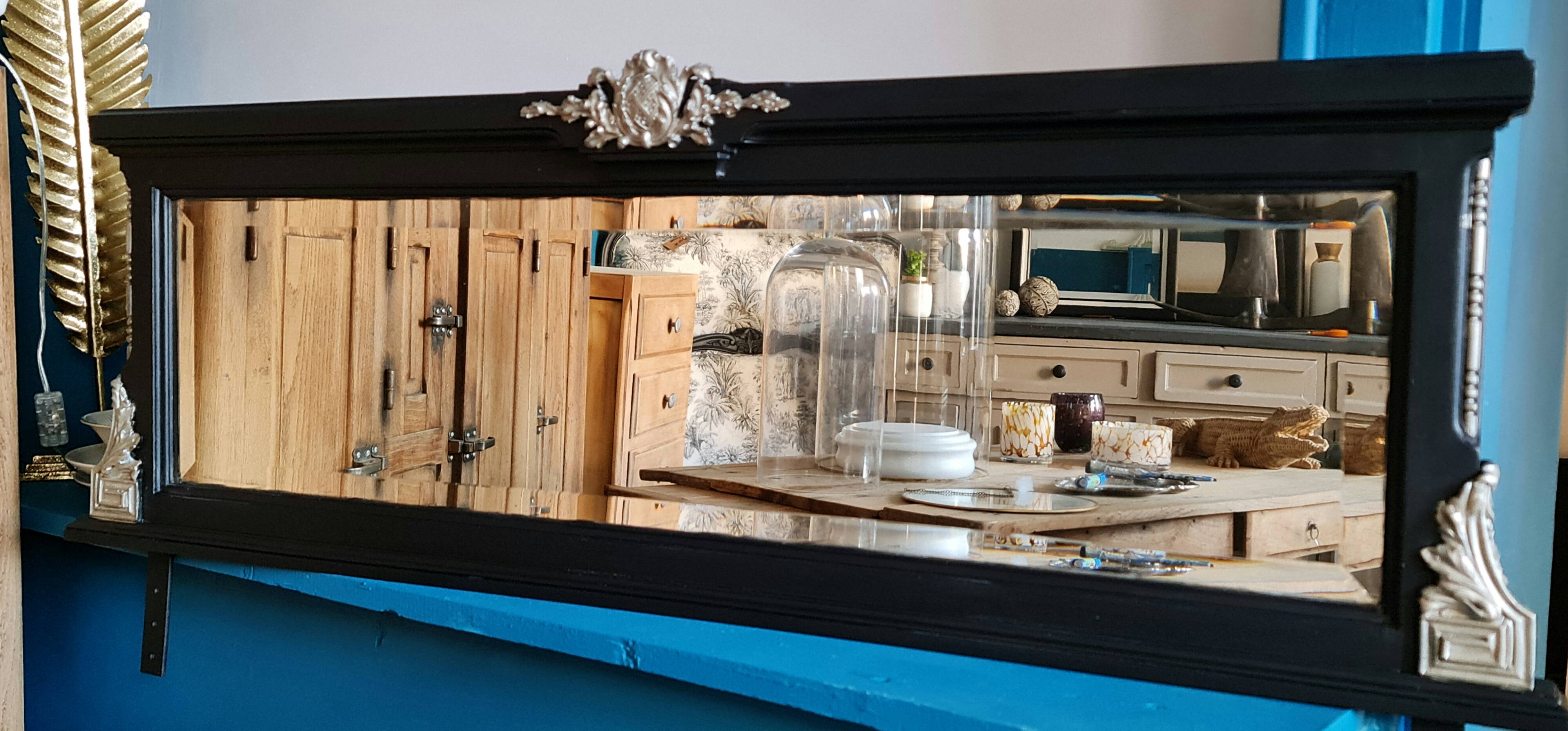 Antique mirror beveled ice 125x43cm