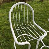 70s tubular garden bench