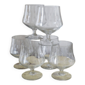 Set of 6 Art Deco wine glasses