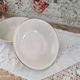 Set of 2 pull-out salad bowls in porcelain Bavaria beige bordered gold model Jutta
