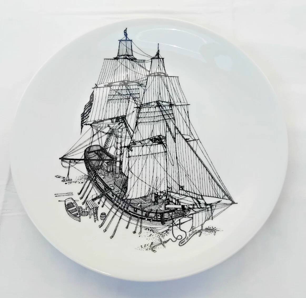 Limoges Haviland Porcelain - Illustrated Plate - Nautical No. 89