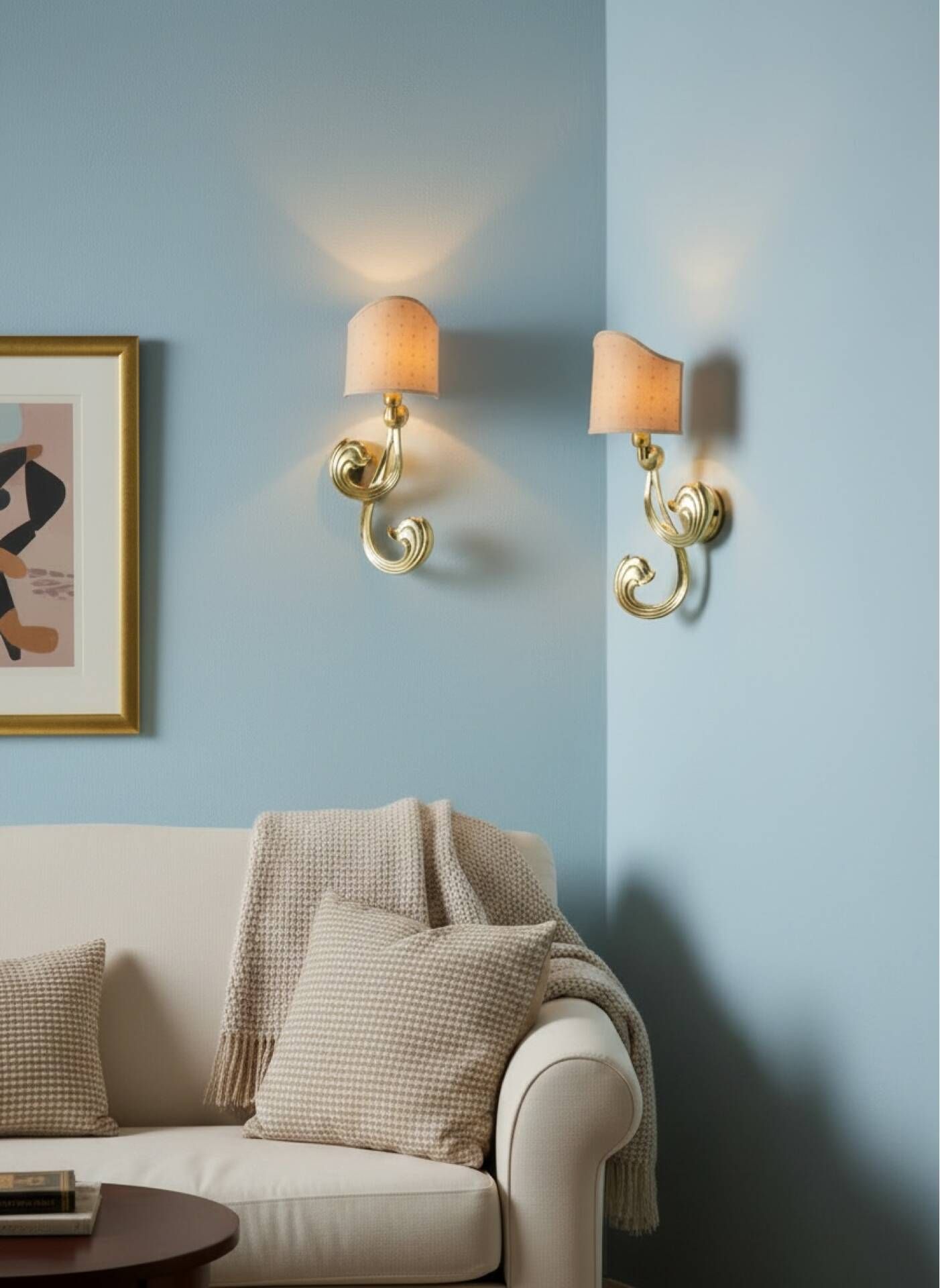 Large Brass Sconces Set of 4 by Hans Möller, Germany, 1960s
