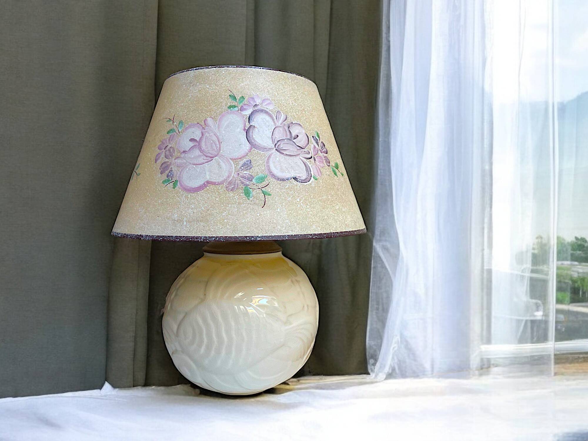 Ceramic table lamp 1970s by Sacavem