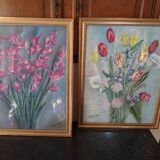 Deux tableaux pastel signés Kaldori