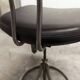 Pair of French Army telegraph operator's swivel chairs, new leather