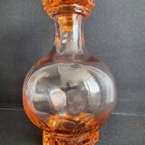 Liquor service in pink moulded glass