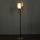 Vintage 50's floor lamp in metal and glass, italian design