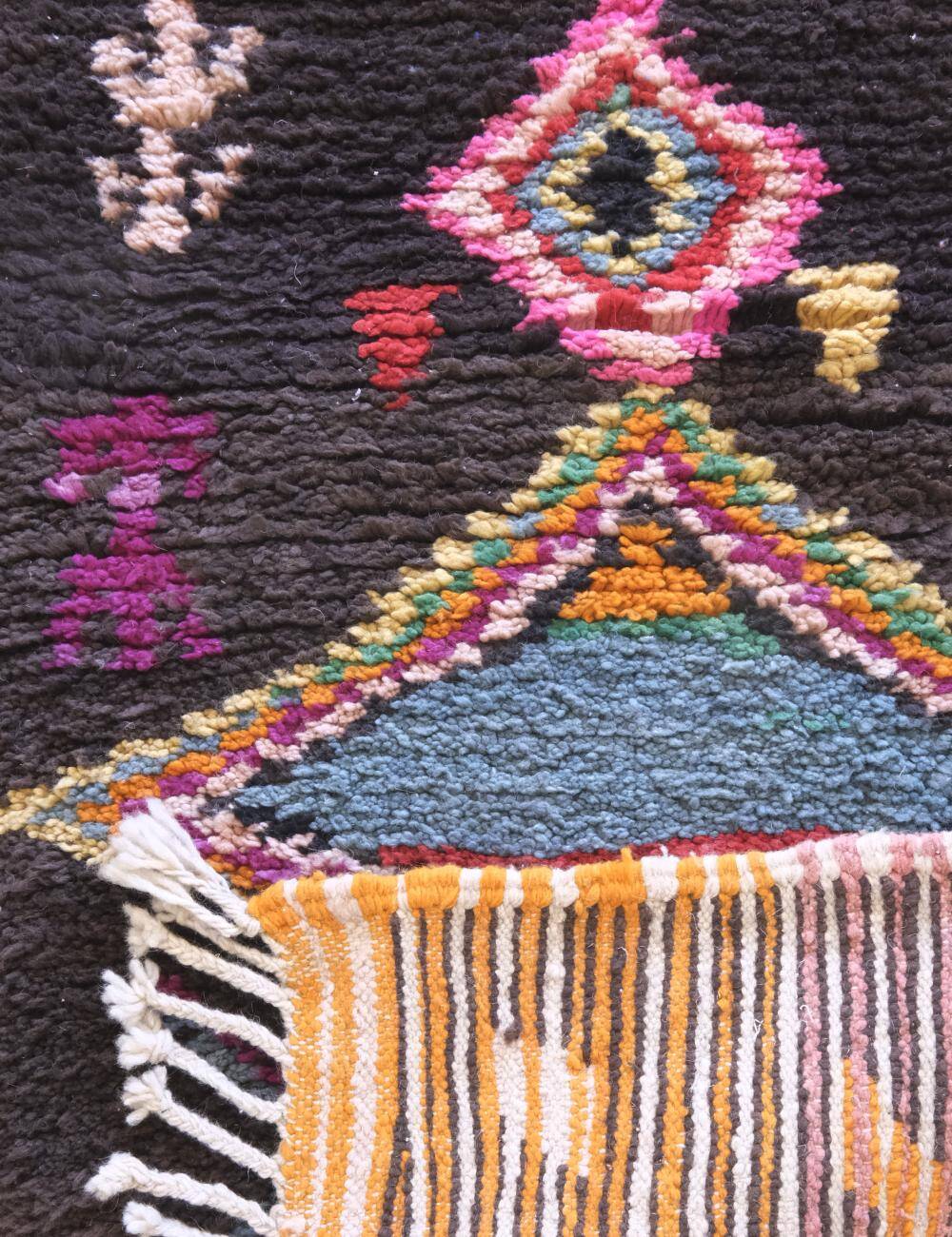 Colorful Berber Rug - 219 x 88 cm