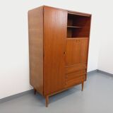 Armoire secrétaire meuble de rangement vintage style scandinave en teck