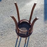 Pair of low caned stools signed Thonet - 1920s