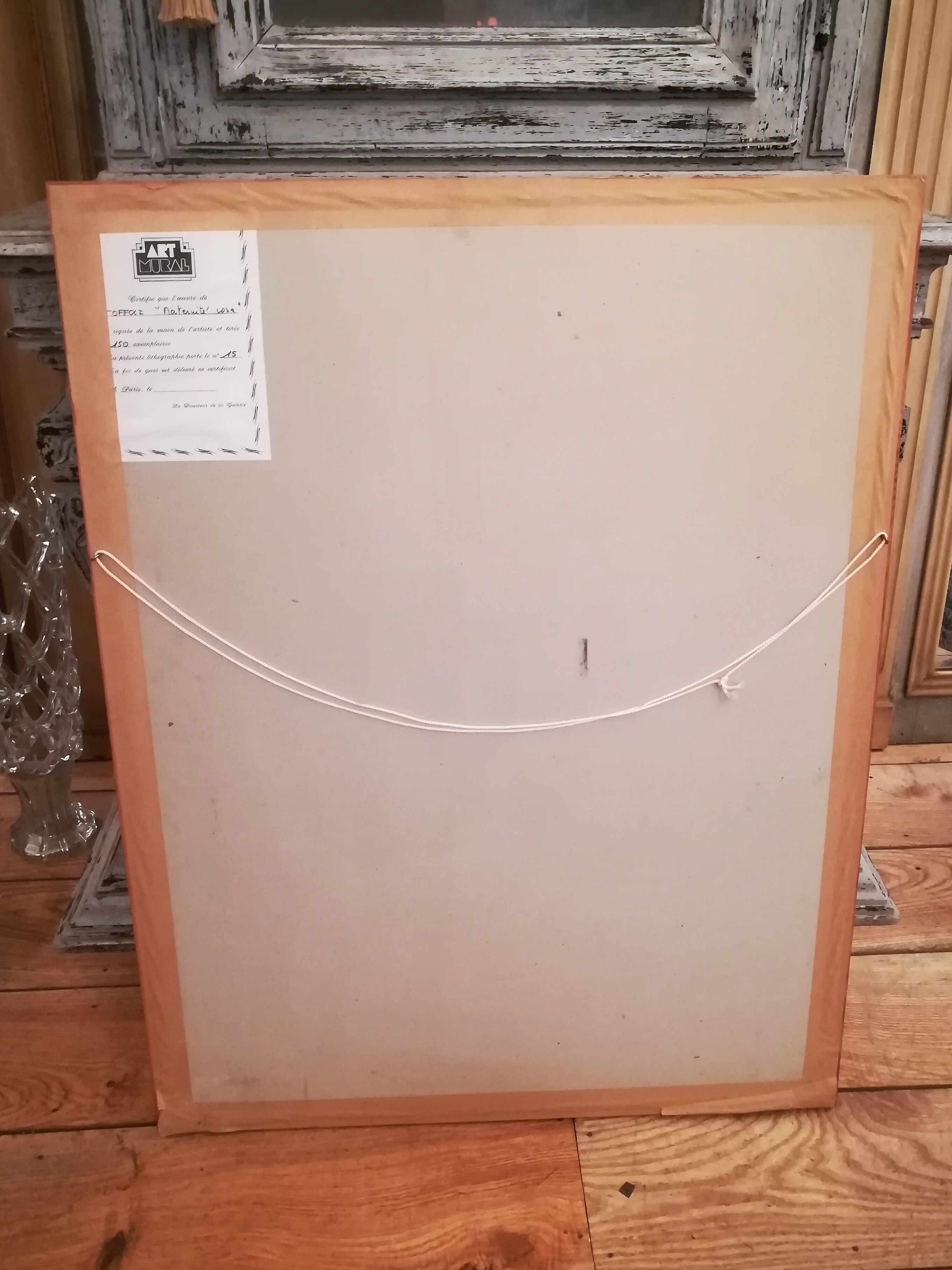 Lithography of Louis Toffoli "pink motherhood"