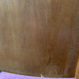 Suite of 6 art deco chairs 1950 walnut & pink velvet