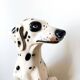 Vintage ceramic Dalmatian dog, Italy 1970.