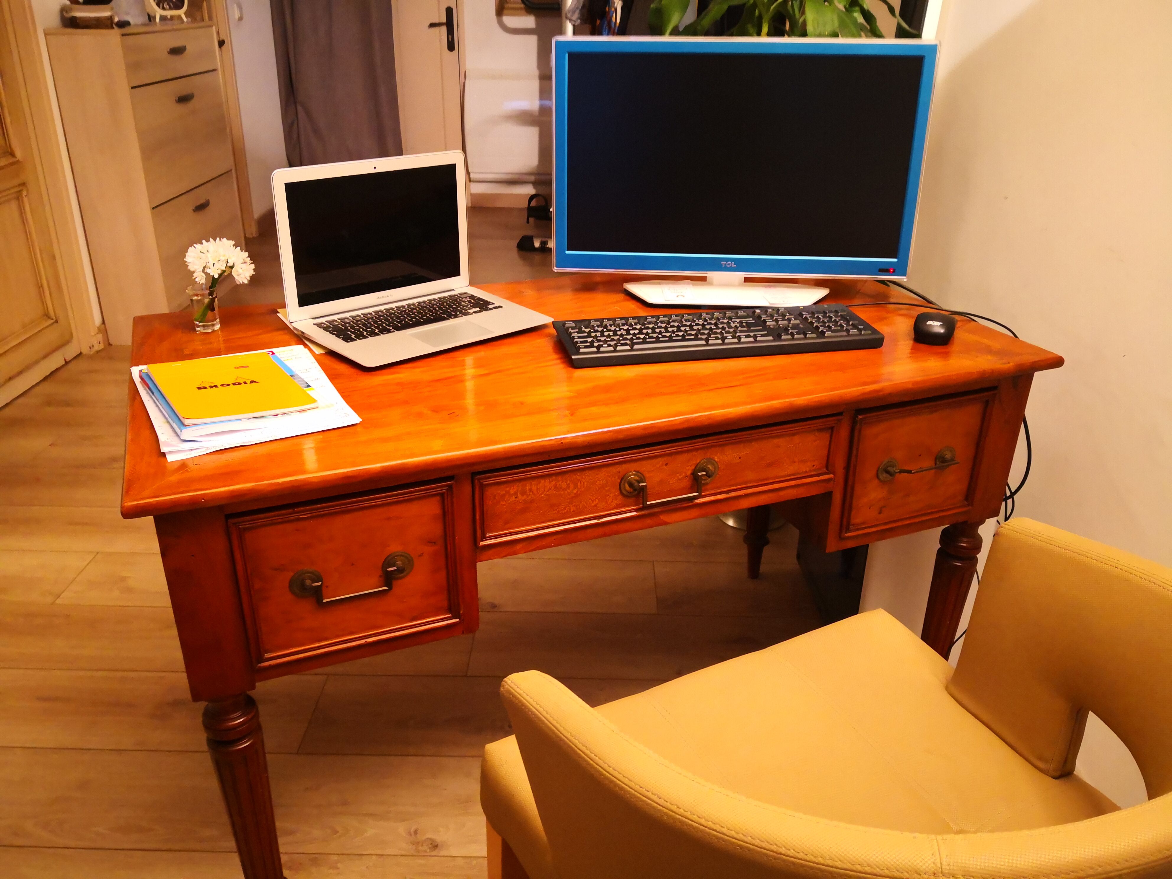 Old executive board-style desk