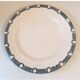Beautiful antique round serving platter, Terre de Fer, Saida Salins