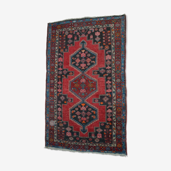PERSIAN carpet, 114 x 190 cm, SHIRAZ, Iran, tied hand, 1960