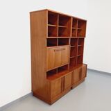 Vintage Scandinavian double bookcase in teak from the 60s