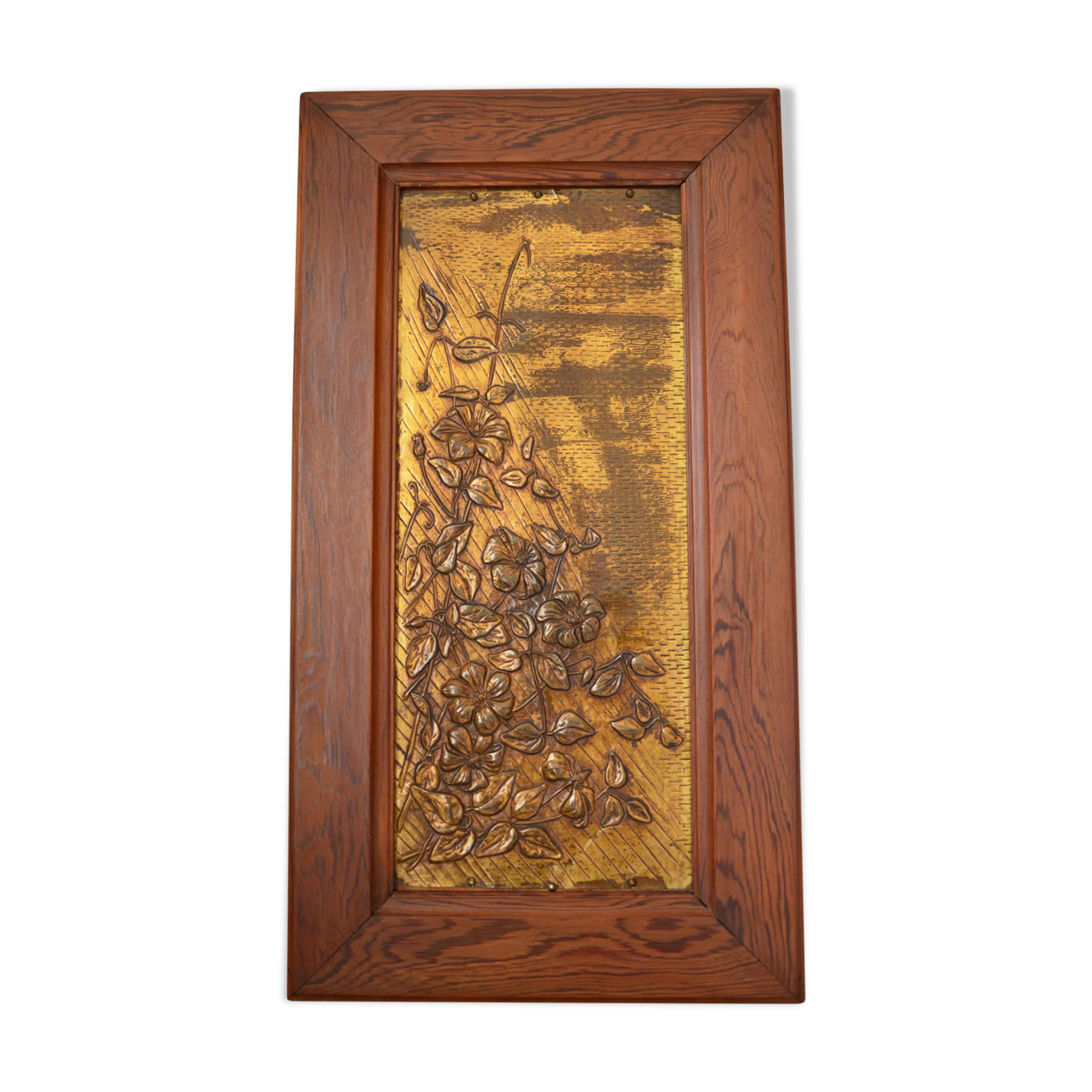 Art Nouveau floral painting circa 1900, unsigned