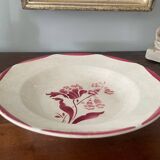 plat en porcelaine opaque de Gien -Chatel Guyon