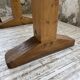 Brutalist pine oval table