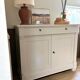 Buffet haut en bois peint - greige